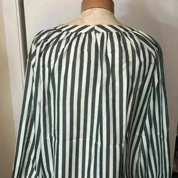 Zeagoo Button Down V Neck Tie Knot Cotton Long Sleeve Casual Blouse Size Medium - Picture 10 of 16